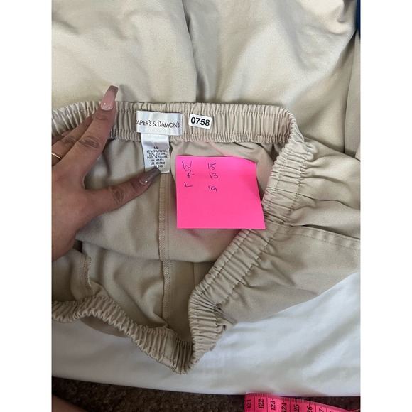 Drapers and Damon size 14 women  khaki cropped pants 0758 - Picture 6 of 6